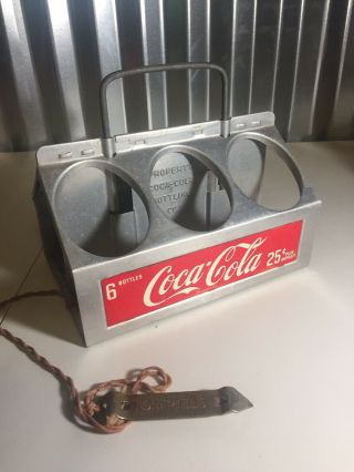 Vintage Aluminum Metal Coca - Cola,  Coke 6 - Pack Bottle Holder/Carrier 3