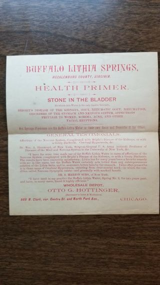 Antique Buffalo Lithia Springs Advertisement