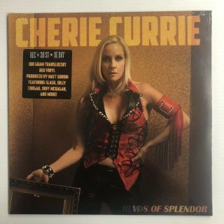 Cherie Currie Blvd Of Splendor 12 " Translucent Red Vinyl Lp 180g Rsd019 Sorum