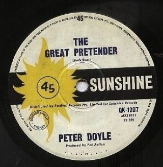 Peter Doyle Rare 1966 Aust Only 7 " Oop Garage Beat Sunshine Single " Pretender "