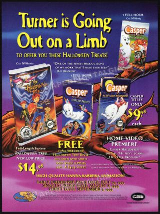 Casper The Ghost_halloween Tree_orig.  1995 Trade Print Ad Promo_hanna - Barbera