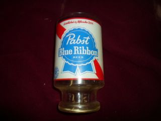 Vintage 70s Pabst Blue Ribbon Beer Drink Glass Pbr Huge 32oz