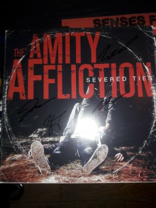 Amity Affliction Severed Ties Vinyl Signed X4