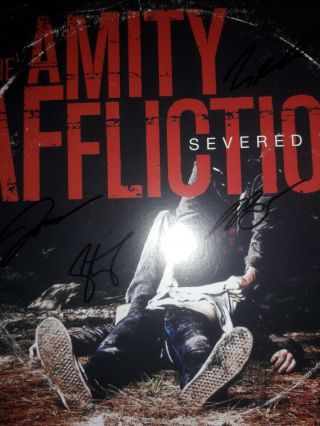 Amity Affliction Severed Ties vinyl signed X4 2