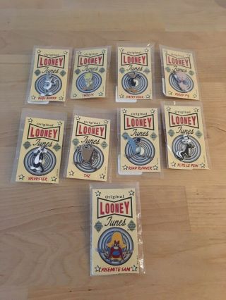 Set Of 9 Vintage 1993 Looney Tunes Lapel Pins - In Package