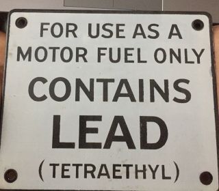 Vintage Motor Fuel Only Sign