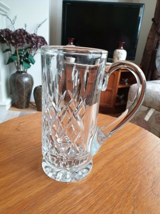 Crystal Cut Glass 1pint Beer Tankard
