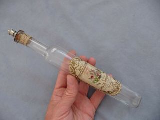 Antique French Glass Perfume Bottle Gellé Fréres Eau De Cologne Violette 1900 S