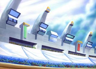 Sonic Underground Production Hand Painted Background / 1999 Dic Art.