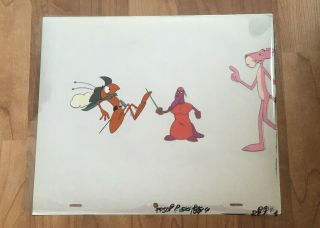 Pink Panther,  Ant And The Aardvark,  Cel Hand Painted 3 Cel Set - Up