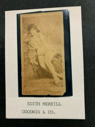 Goodwin & Co.  Cigarette Card Old Judge Edith Merrill
