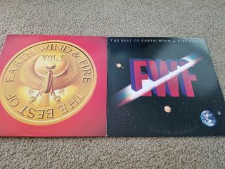 Earth Wind & Fire Best Of Vol 1 & 2 Vinyl Lp Set (fc 35647,  C 45013)