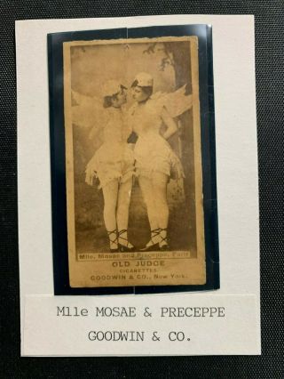 Goodwin & Co.  Cigarette Card Old Judge Mademoiselles Mosae & Preceppe