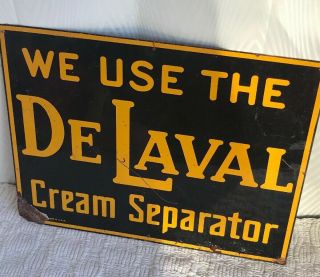 Vintage We Use The DeLaval Cream Separator Metal advertising Dairy Sign 2