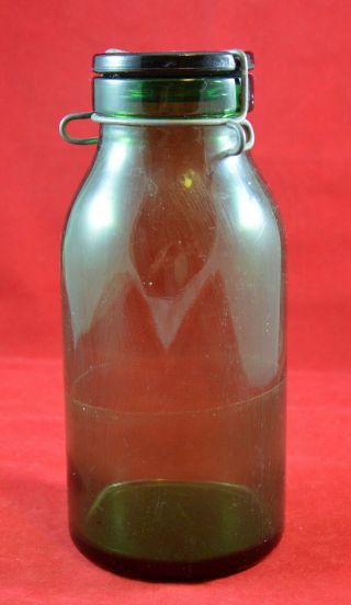 ANTIQUE VINTAGE SCARCE BULACH FRUIT GLASS JAR BOTTLE 1 1/2L RARE 4