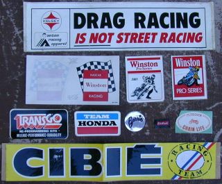 Old 10 Different Hot Rod & Racing Decals 1950 