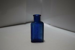 Kr - 6 Poison Bottle Embossed H K Mulford Cobalt Blue Variation A