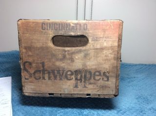 Vintage Schweppes Soda Crate,  Wood
