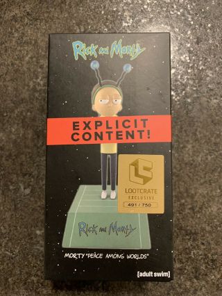 Sdcc 2019 Loot Crate Rick And Morty “peace Among Worlds” Figure Limited