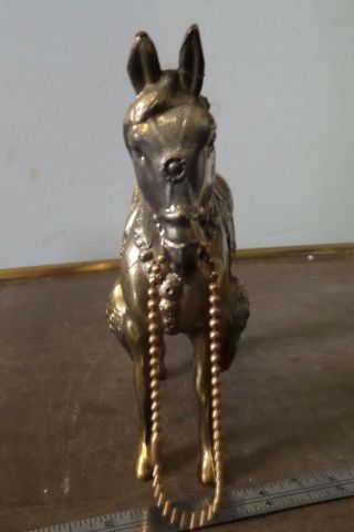 Vintage Cast Pot Metal Bronze Toned HORSE SADDLE Carnival Prize Rodeo Figurine 2