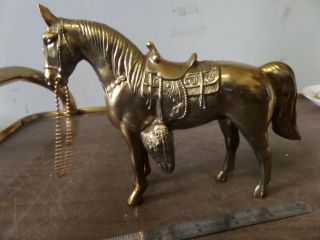 Vintage Cast Pot Metal Bronze Toned HORSE SADDLE Carnival Prize Rodeo Figurine 3