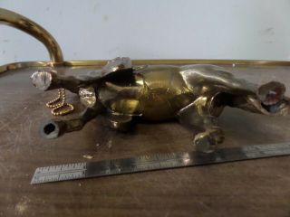 Vintage Cast Pot Metal Bronze Toned HORSE SADDLE Carnival Prize Rodeo Figurine 4