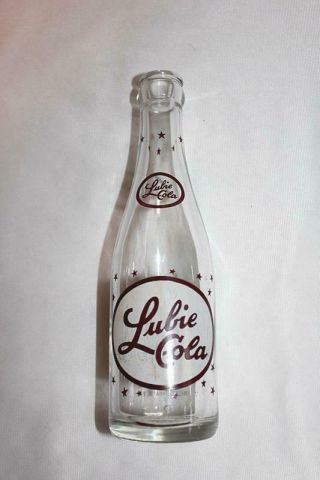 Rare Lubie Cola Acl 7oz Soda Bottle Hrobak 