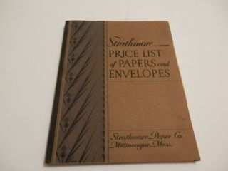 1929 Strathmore Paper Co Price List Of Papers And Envelopes