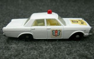 Lesney Matchbox Ford Galaxie Police Car No.  55/59 Made In England