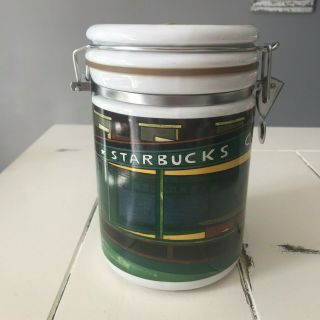 Starbucks 1 Lb.  Hopper Ceramic Coffee Canister D.  Burrows By Chaleur W/scoop