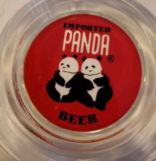 Ultra Rare Authentic Vintage IMPORTED PANDA BEER Ash Tray 4 Cigarettes NOS L@@K 2