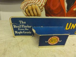 Vintage Uncle John ' s Syrup Table Top Counter Display Sign Gas Oil 2