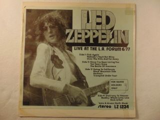 LED ZEPPELIN - LIVE AT THE L.  A.  FORUM - PART 1 - JUNE 23,  1977 - 2 LP SET 2