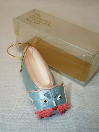 Rare Mma Metropolitan Museum Of Art Cat Slipper Shoe Christmas Ornament 2 W/box