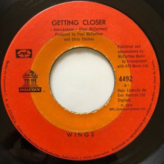 Paul Mccartney / Wings • Getting Closer • Rare 45 • Guatemala Press • Beatles