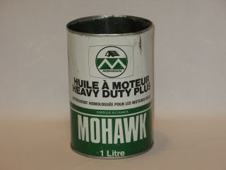 Vintage Mohawk Heavy Duty Plus Motor Oil 1 Litre Tin/Can - North Vancouver BC 3