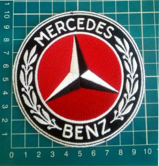 Mercedes Benz Embroidered Logo Patch German Car Auto Red 4 " Jersey