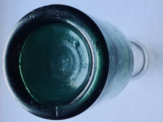 Antique Dark Emerald Green Iron Pontil Brown’s Stout Dyottville Glass Bottle 5