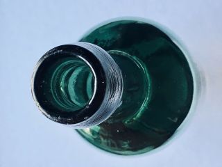 Antique Dark Emerald Green Iron Pontil Brown’s Stout Dyottville Glass Bottle 6