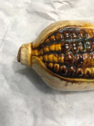 Rare Antique Majolica Ear of Corn Figural Pottery Whiskey Flask Nipper 2