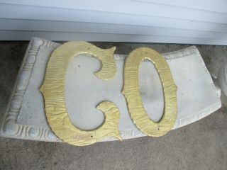Vintage Sign Letters C And O 12 " X16 "