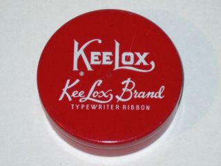 Vintage Kee Lox Typewriter Ribbon Tin Burroughs 7/16 Elite Xxx Purple Record
