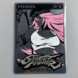 In Hand Sdcc 2019 Udon Street Fighter Metal Cards Poison Limited Edition