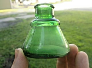 Emerald Green Colored Cone Ink Bottle Emb Carter 