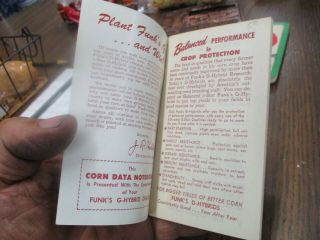 FUNK ' S G HYBRIDS seed corn NOTE BOOK 1951 52 advertising vintage MINNESOTA 2
