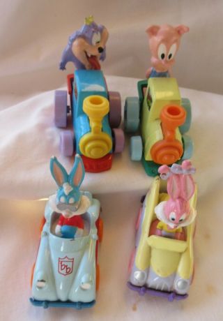 Tiny Toon - Buster,  Babs Rabbit,  Hampton Pig,  Dizzy Devil Die Cast Cars