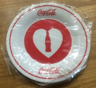 Coca - Cola Happiness Plate White Dish Not Japan