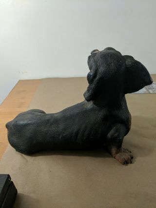 J3 Dachshund Doxie Dog Black & Tan Statue LIFE SIZE 14 