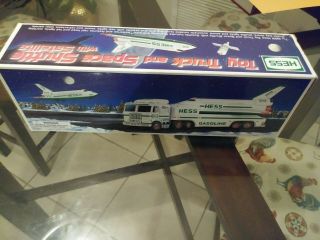 Hess 1999 Toy Truck And Space Shuttle With Satellite