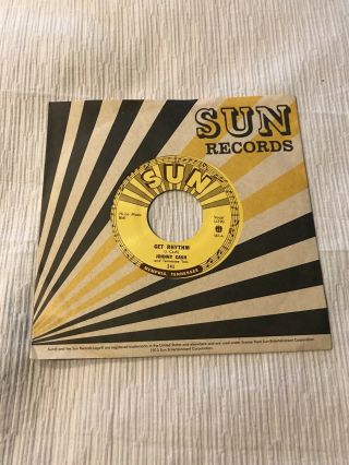 Johnny Cash - I Walk The Line/get Rhythm - 7 " Lp Vinyl - Sun Records Never Played